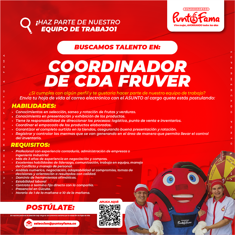 COORDINADOR DE CDA FRUVER