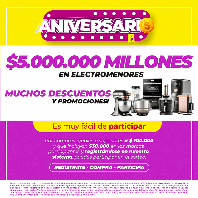 GANA EN ANIVERSARIO CON PUNTO Y FAMA